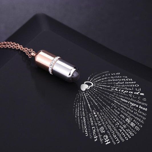 Personalised Lipstick Projection Necklace - LOX VAULT