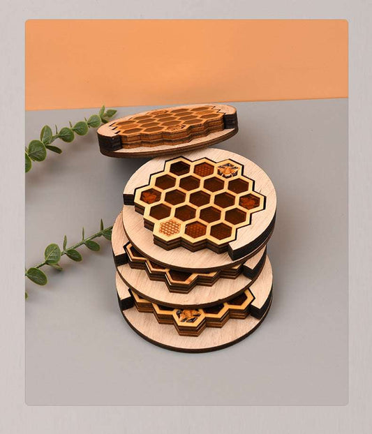Honeycomb Wooden Coaster