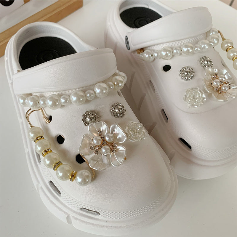  pearl flowers crocs jibbitz set