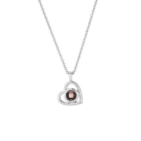 Personalised Hollow Heart Necklace - LOX VAULT