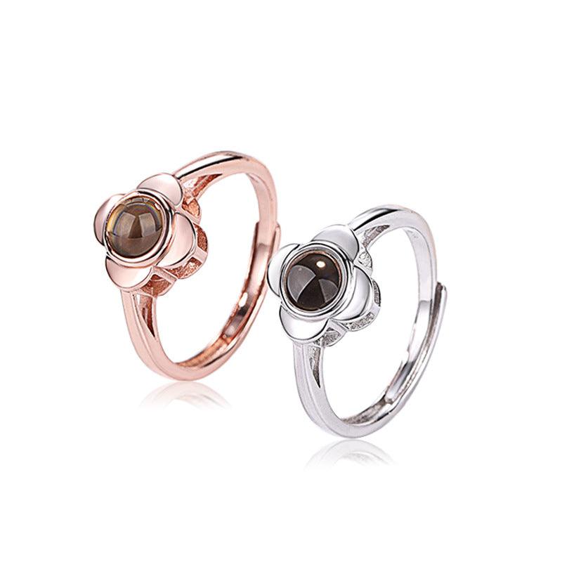 Personalised Flower Adjustable Rings - LOX VAULT