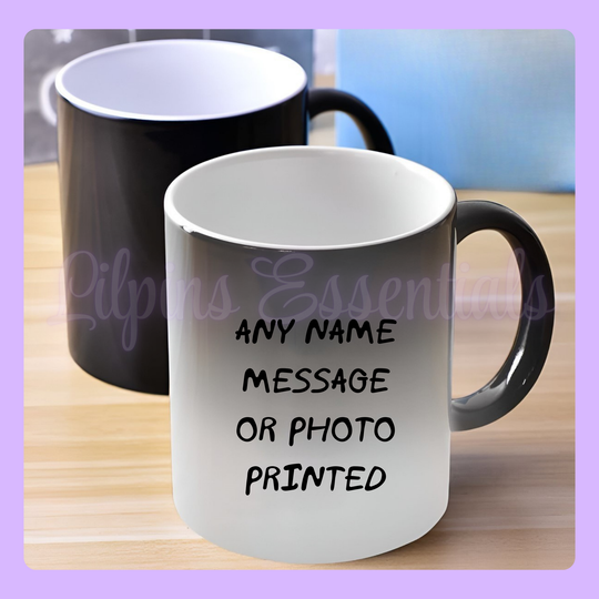 11oz personalised heat changing mug with custom text or image