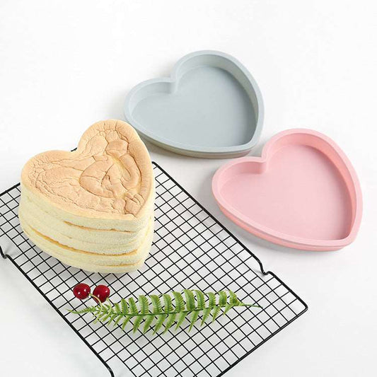 8-inch Fruit Cake Heart-shaped Non-stick Silicone Mould