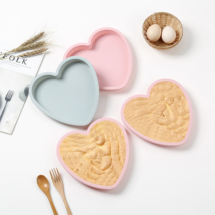 8-inch Fruit Cake Heart-shaped Non-stick Silicone Mould
