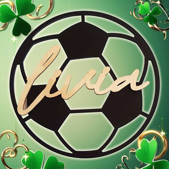 Personalised Wooden Soccer Ball Door Sign