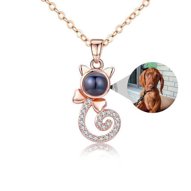 Personalised Cat Projection Necklace - LOX VAULT