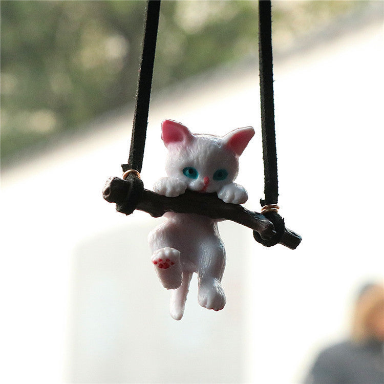 Branch Cat Rear View Mirror Ornament