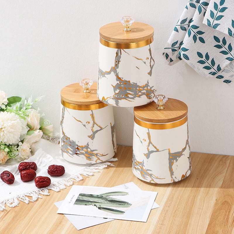 Ceramic Jar Set with Storage Rack | Ceramic Storage Jars