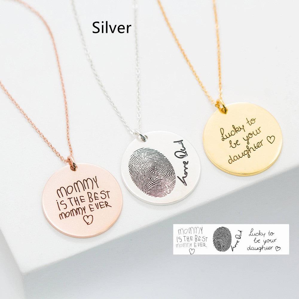 Personalised Lettering Fingerprint Name Necklace - LOX VAULT