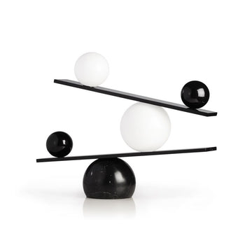 Table Marble Glass Balance Ball Lamp