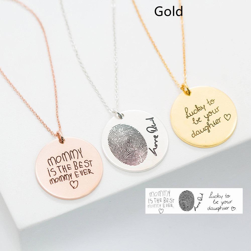 Personalised Lettering Fingerprint Name Necklace - LOX VAULT