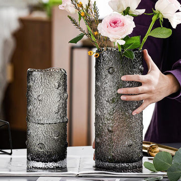 Modern Simple Transparent Glass Vase Hydroponic Lily Rose Flower Decoration