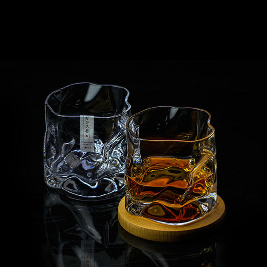 Crumpled Japanese Whiskey Glass