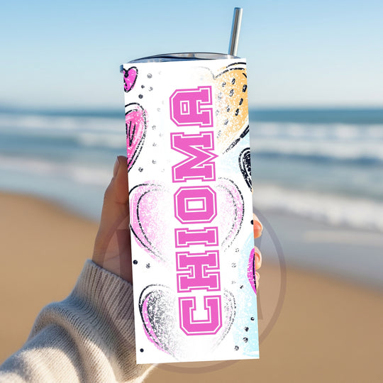 Personalised 20oz birthday tumbler with three photos