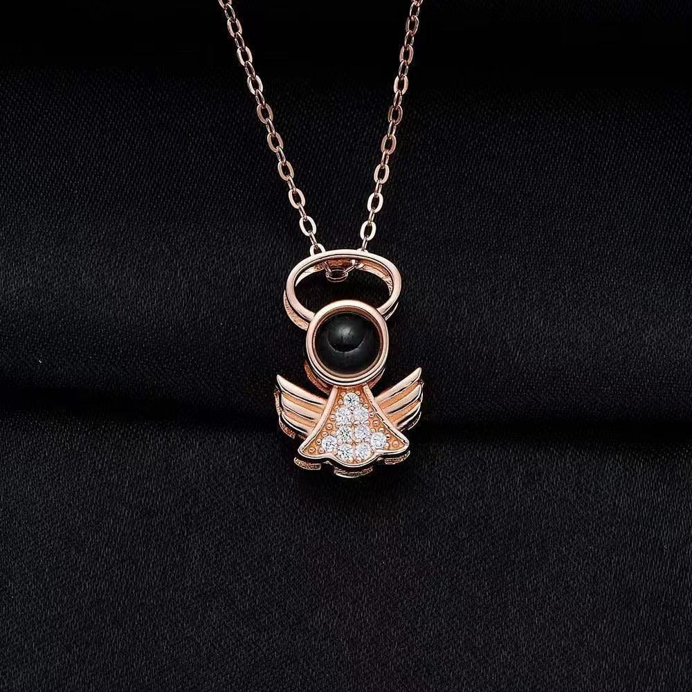 Personalised Angel Projection Necklace - LOX VAULT