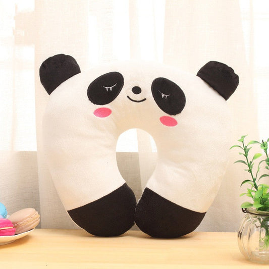 U Shaped Cartoon Neck Plush Travel Pillow