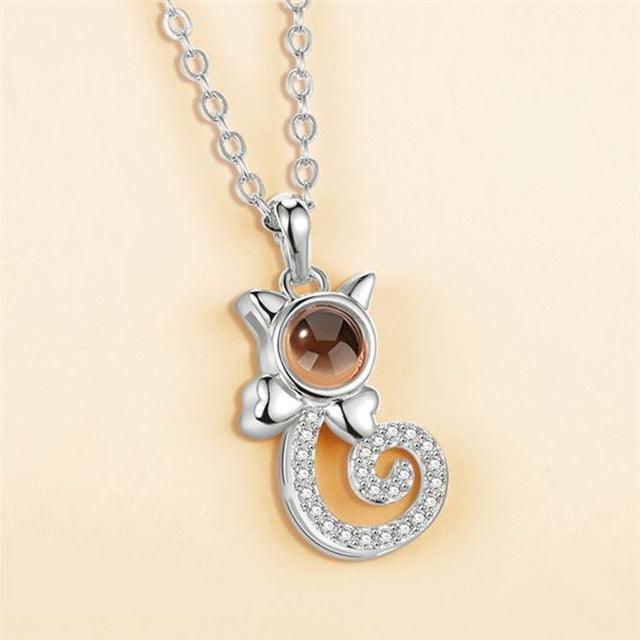 Personalised Cat Projection Necklace - LOX VAULT