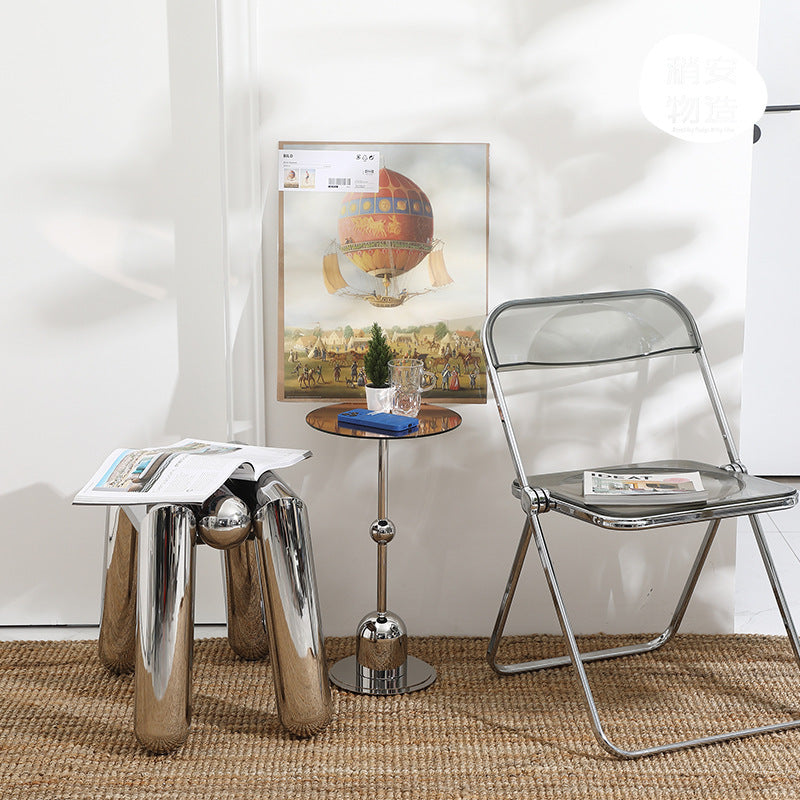 Stainless Steel Short Side Table