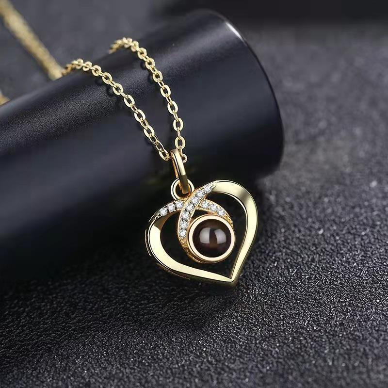 Personalised Heart Clavicle Projection Necklace - LOX VAULT