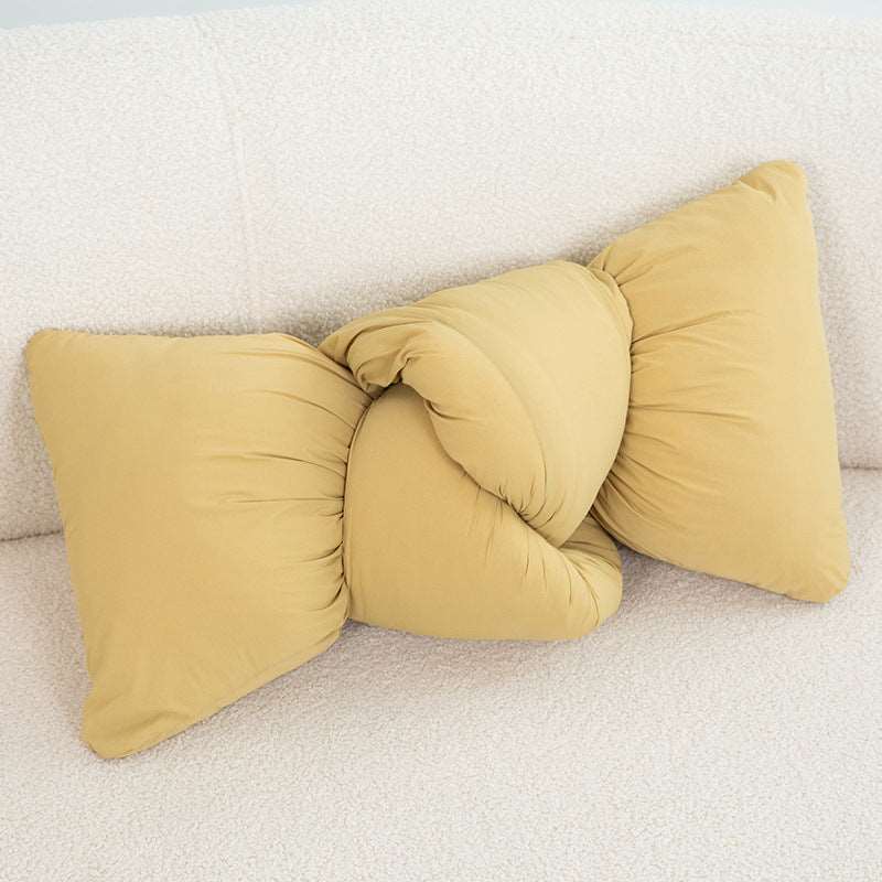 Soft Lazy Knot Throw Pillow