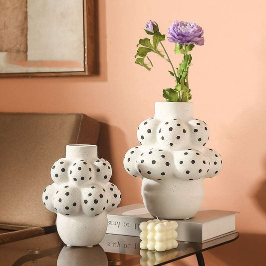Bubble Sculpted Ceramic Vase