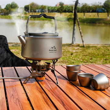 Outdoor Titanium Kettle Boiling Water Camping Household