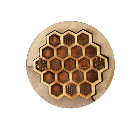 Honeycomb Wooden Coaster