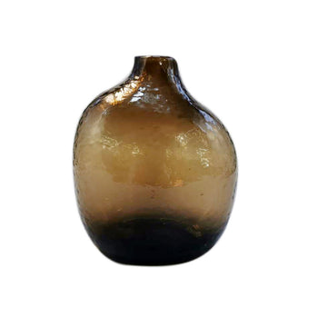 Hammered Geometric Glass Vase