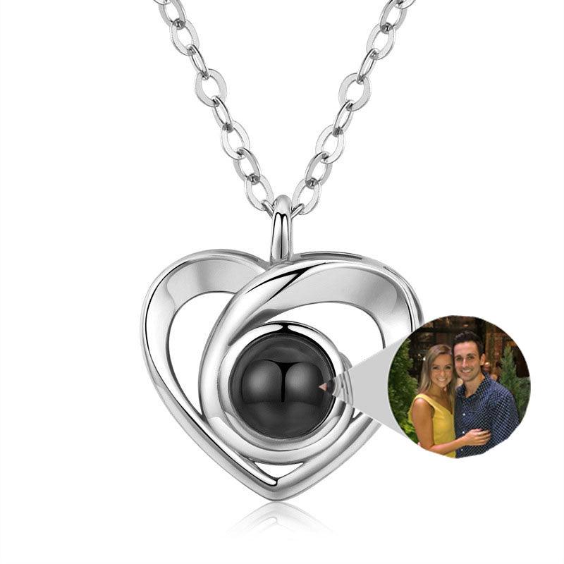 Personalised Hollow Side Heart Photo Necklace - LOX VAULT