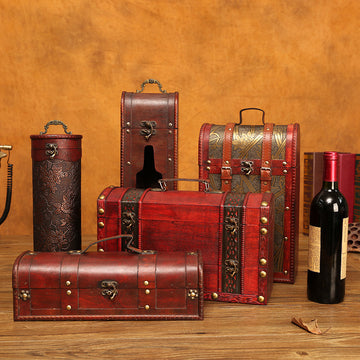 Red Wine Packing Boxes Single Wood