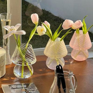 Handcrafted Glass Mushroom Vase