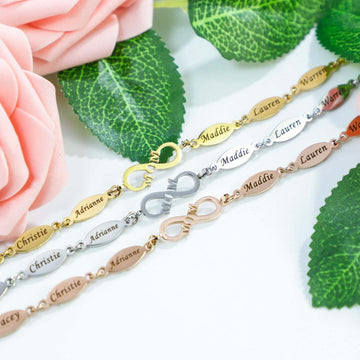 Personalised MOM Eternal Name Bracelet - LOX VAULT