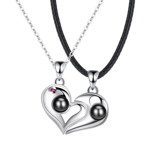 Personalised Couple Heart-shaped Projection Necklace - LOX VAULT