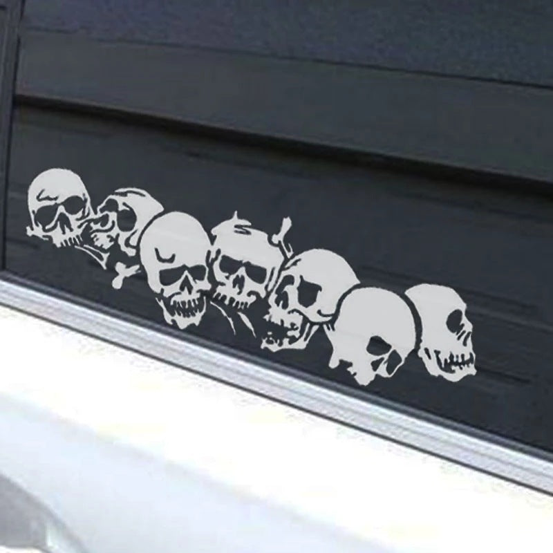 Reflective Skull Bumper Sticker