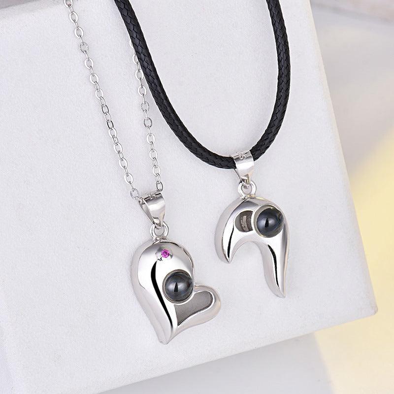 Personalised Couple Heart-shaped Projection Necklace - LOX VAULT