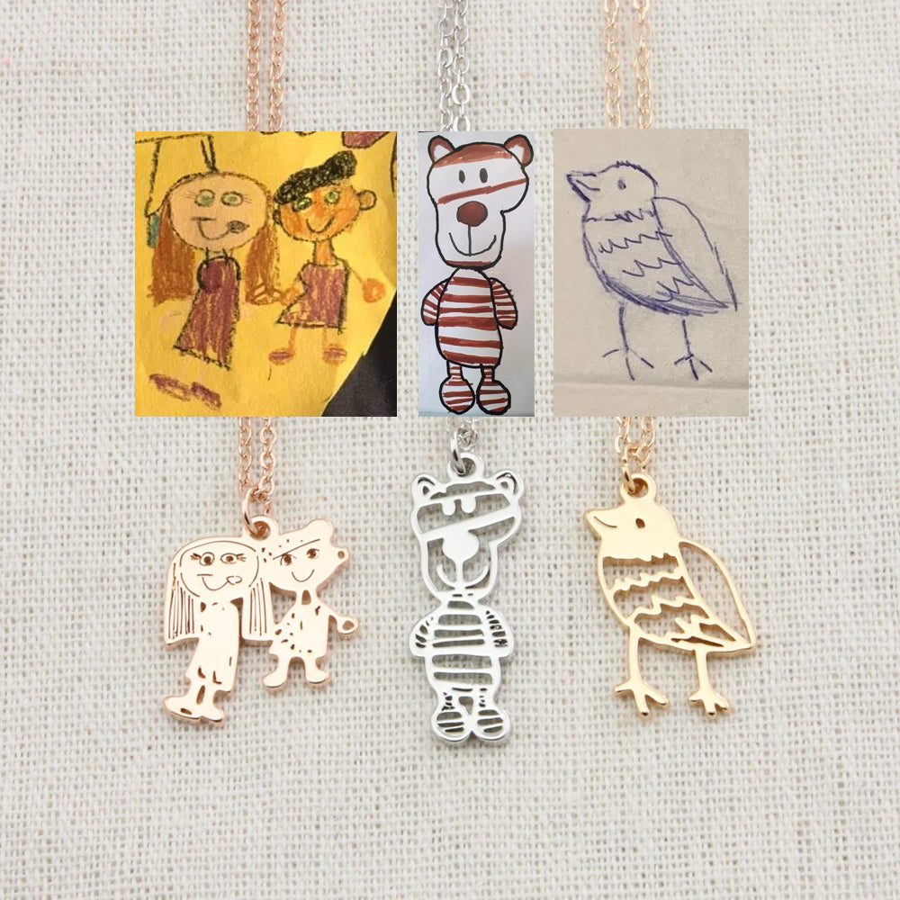 Custom Kids Drawing Artwork Jewellery