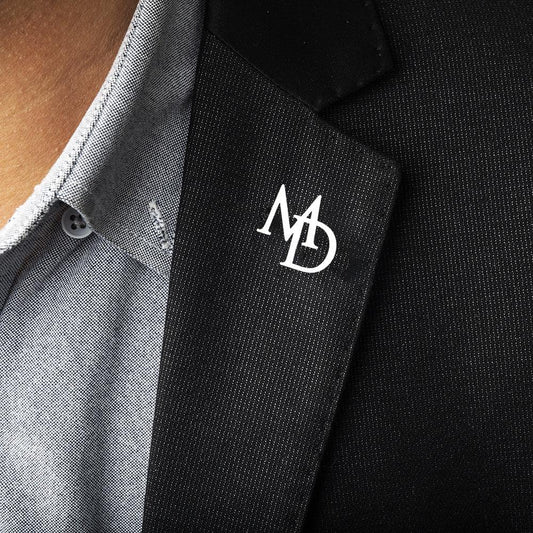 Mens Personalised Initial Letters Brooch - LOX VAULT