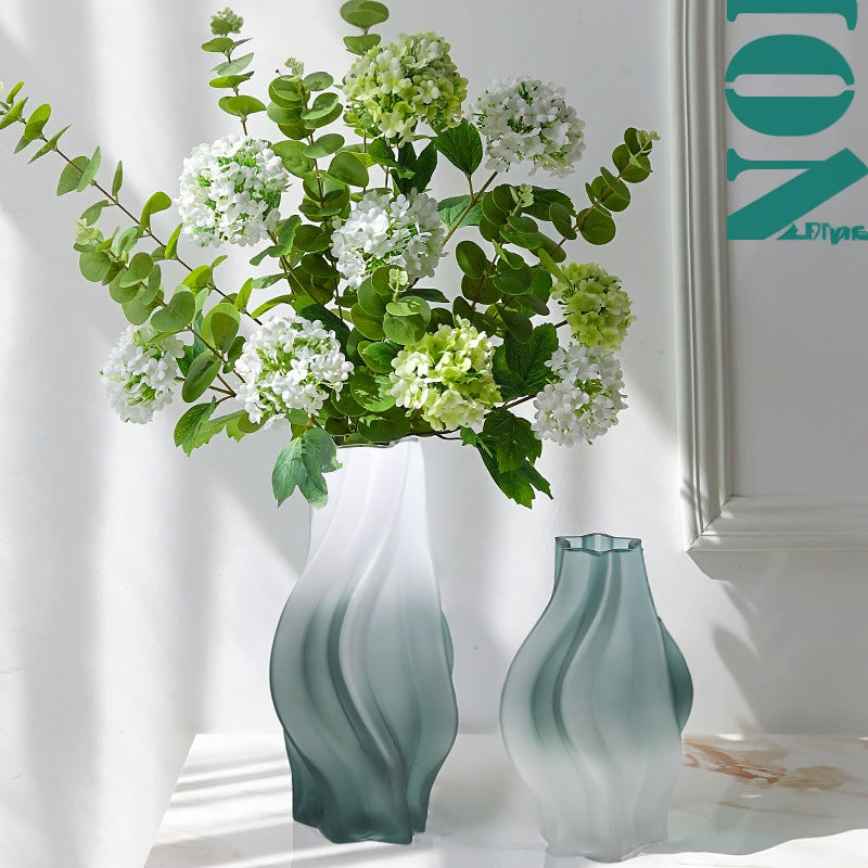 Modern Minimalist Small Whirlwind Porcelain Glass Vase