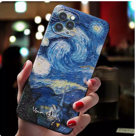 3D Van Gogh Starry Sky iPhone Case