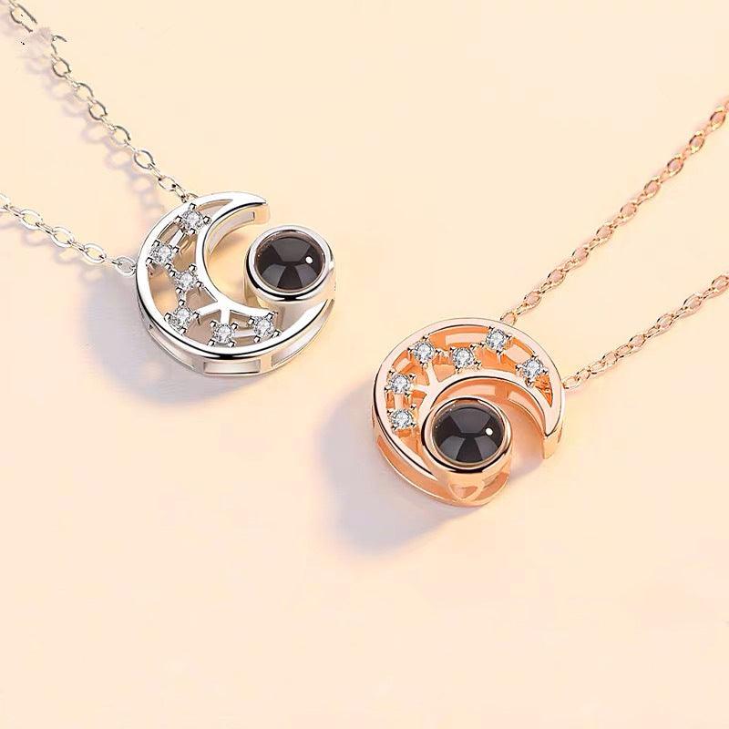 Personalised Star Moon Projection Necklace - LOX VAULT