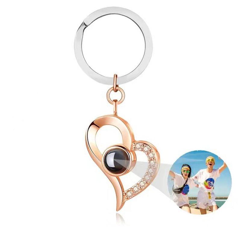 Personalised Triangle Photo Projection Keychain - LOX VAULT