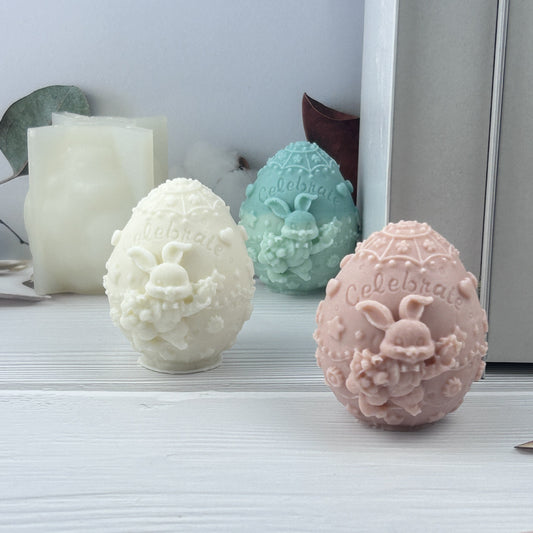 Easter Bunny and Egg Silicone Mould