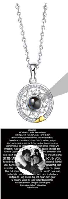 Personalised Couple Sun & Moon Projection Necklace - LOX VAULT