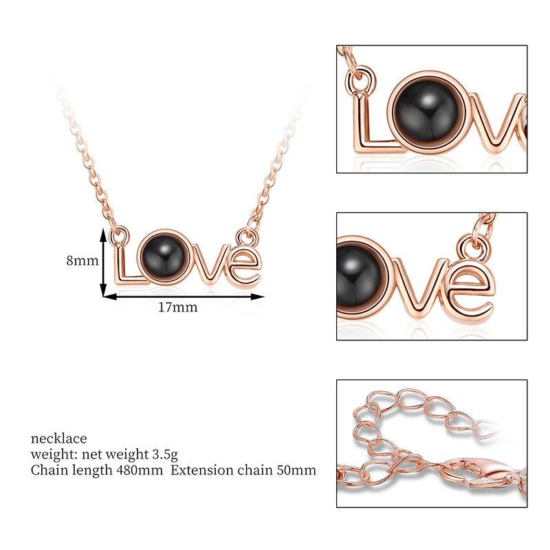 Personalised LOVE Projection Necklace - LOX VAULT