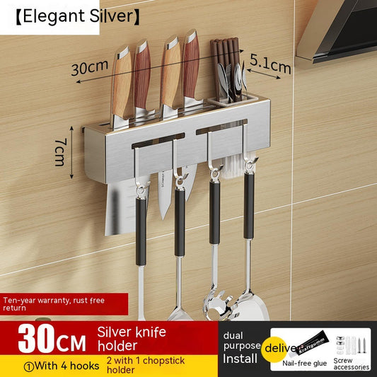 Wall Mounted Kitchen Hook Storage Rack