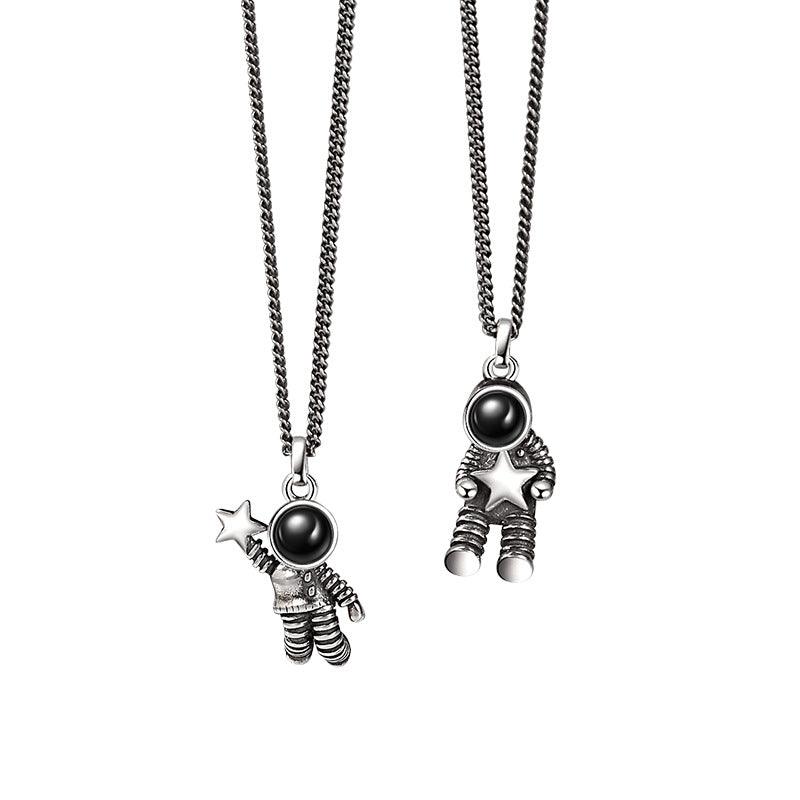 Personalised Vintage Astronaut Projection Necklace - LOX VAULT