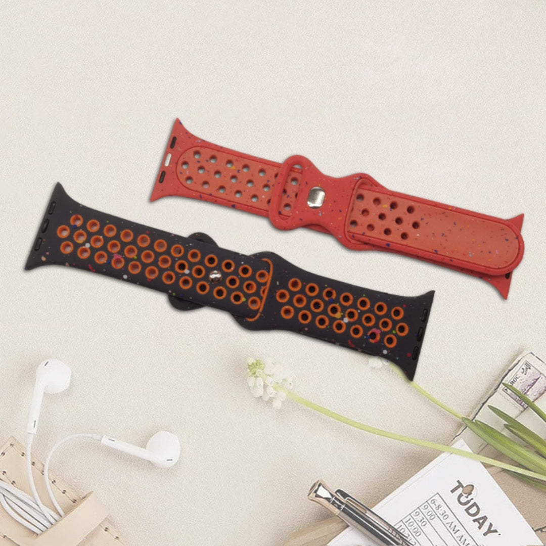 Dual-Tone Sports Silicone Strap with Dust Protection