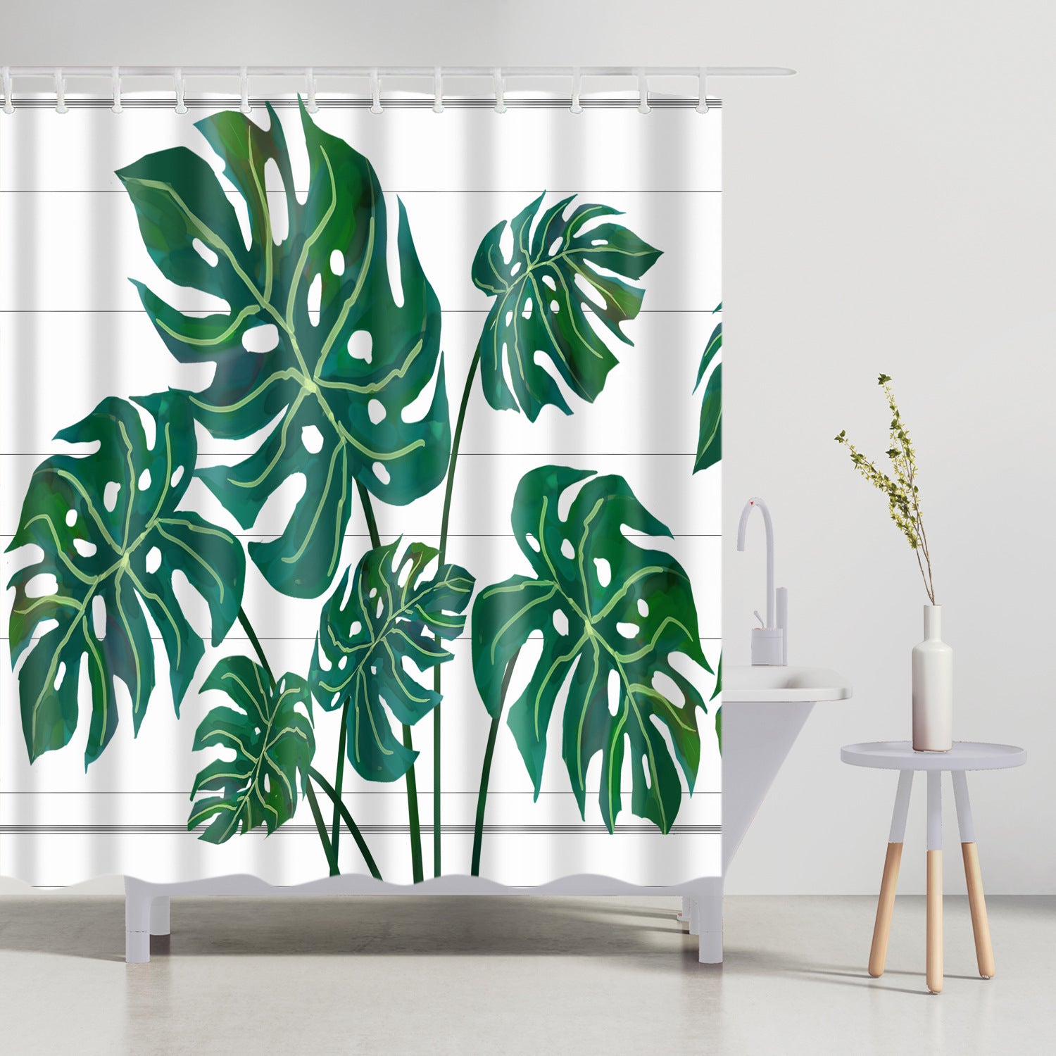 Tropical Leaf Shower Curtain