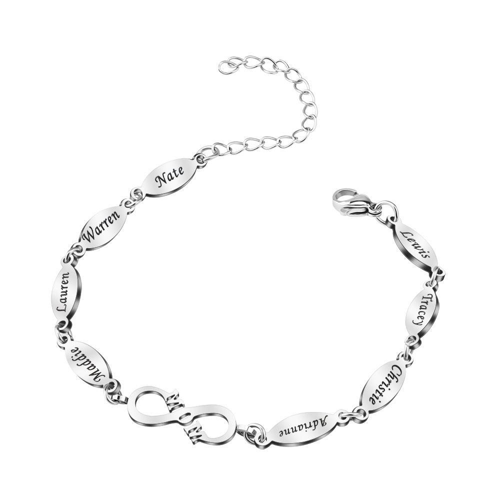 Personalised MOM Eternal Name Bracelet - LOX VAULT