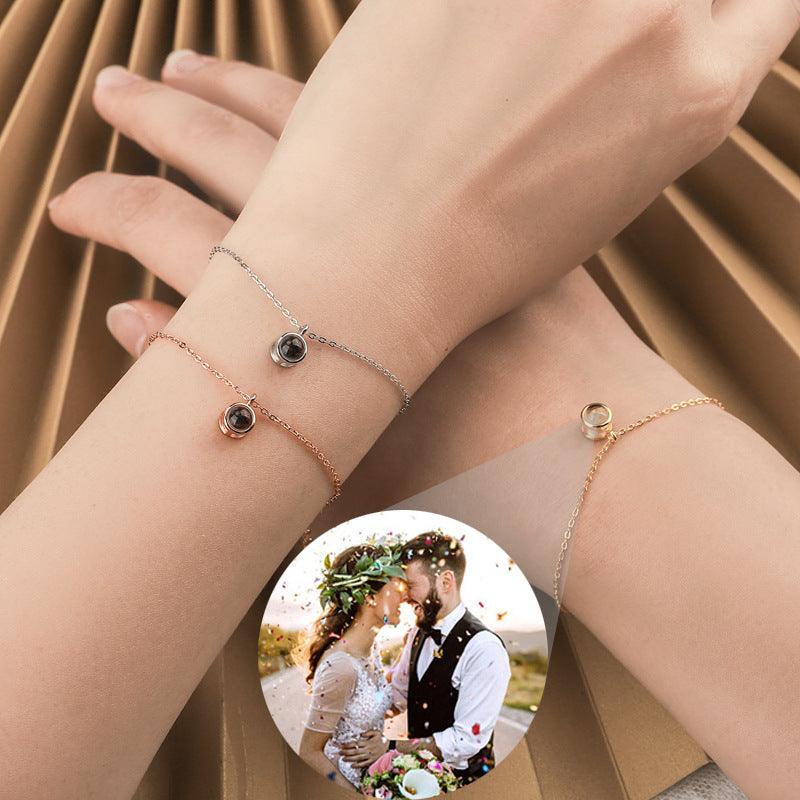 Personalised Photo Projection Bracelet In 100 Languages I Love You - LOX VAULT